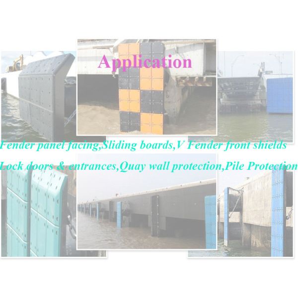 Customized Anti Impact Marine Fender Pad Uhmwpe / Hdpe