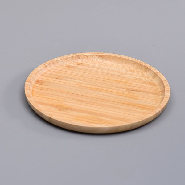 Customized Natural Solid Wood Bamboo Food Cutlery Tray in Different Sizes and Shapes