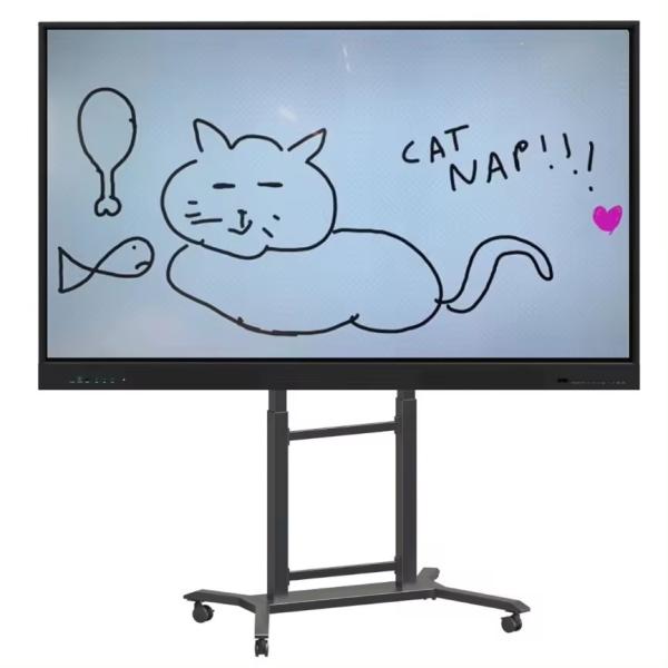New style Electronic Floor stand Adjustable smart TV stands Mobile stand movable Trolley Mounts and Carts