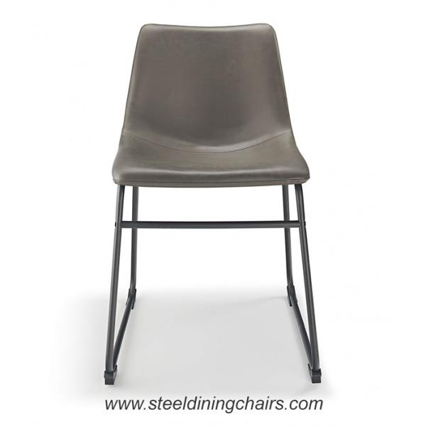 Writing Matte Black 79cm 46cm Steel Frame Dining Chairs Metal Legs
