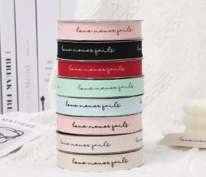 Polyester Wedding Patterned Gift Wrap Ribbon Roll 25mmX45Y For Decoration