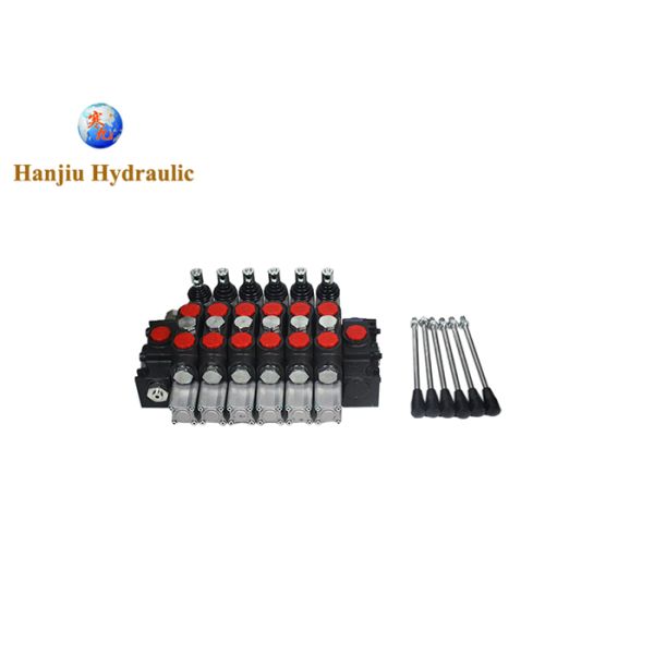 Движущиеся направленные клапаны Dcv 200 Секционные 6 рычагов Пролетные централизованные клапаны для строительных и землеустроительных машин