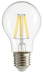 LED Filament 6w A60 620 Lumen LAMP Retro Saving Energy Indoor Chips Transparent Glass Bulb House Office Used EU Model