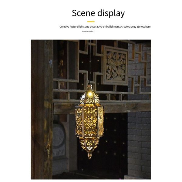 JYLIGHTING Lampes solaires Jardin Étanche Noir Lampe de jardin Extérieur Vintage Corde Suspension Lumière