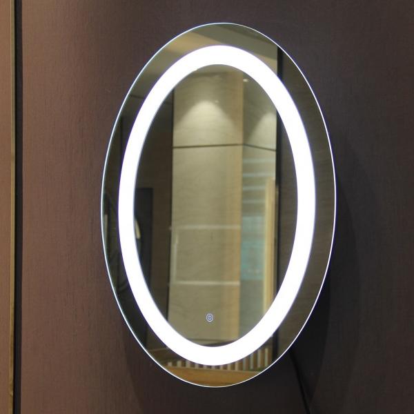 Espelhos de banho LED de tamanho espelho W24 xH36 elegante para decoração de parede interior de hotel moderno
