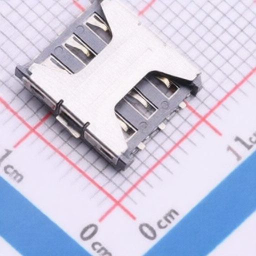 Secure 1.50H No Push Nano SIM Card Holder with SMT solder area and pin assignments JBL JBL 102015752