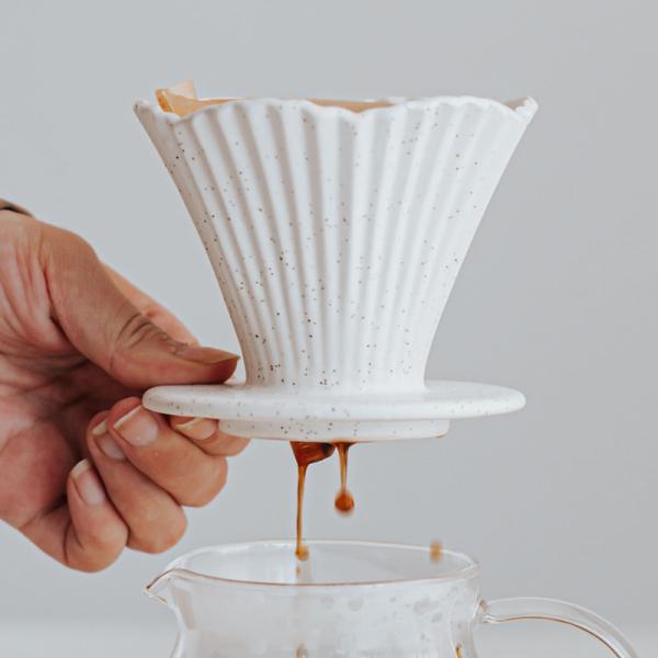 Copo de filtro de café de cerâmica recto reutilizável para fabricação manual conveniente para escritório e casa