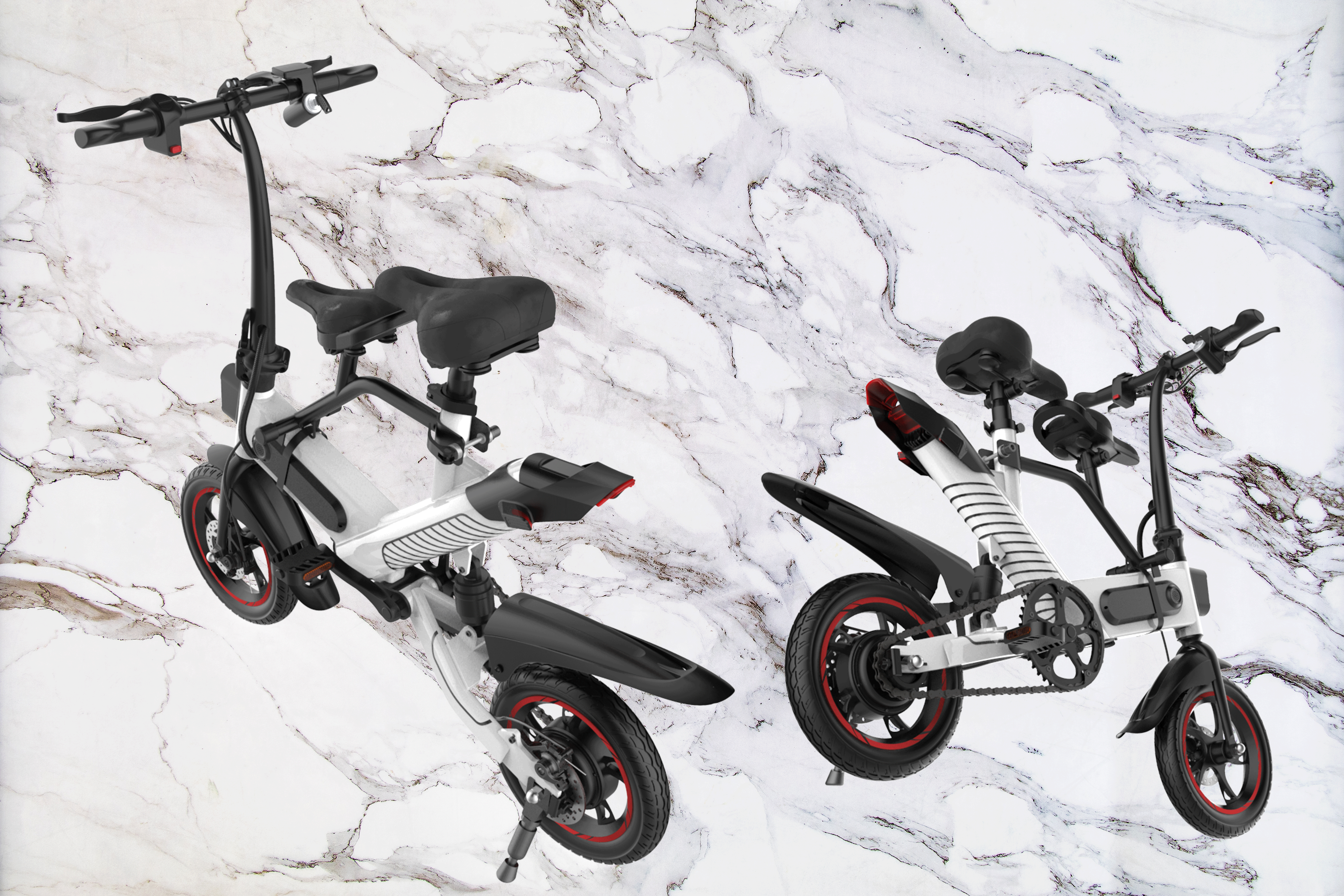 Family Folding Travel Bike 15 Degrees Climbing Ability Short Charging Time