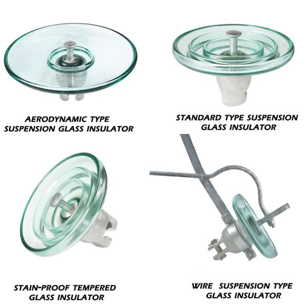 Suspension Tempered Glass Insulator Aluminum Power Insulation Control