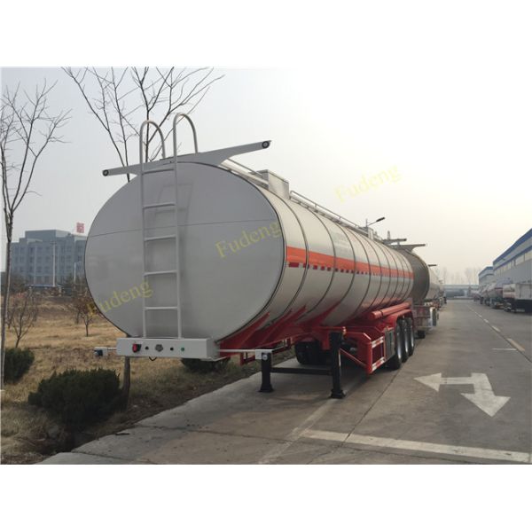 Single Compartment 36000L Fuel Tanker Semi Trailer  2 Pieces Manhole Cover