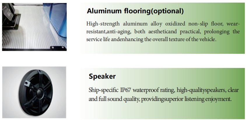 Fine Workmanship 8-Passenger 6 Front-facing and 2 Rear-facing Golf Car with Acrylic Windshield