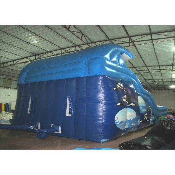 Водные горки большой партии коммерчески раздувные шелк 16 x 3,6 x 6m печатая сейф нетоксический