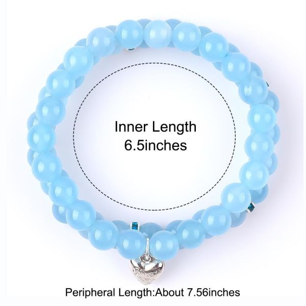 8мм Аметист Синий Аквамарин Драгоценный Камень Браслеты Кристалл Лечение