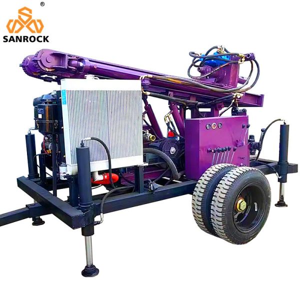 Mini Water Drilling Rig Machine Wheeled Water Well Drill Rig Deep Well Drilling Equipment