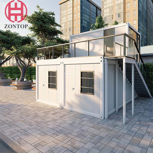 Zontop Modern Frame Cheap  Easy Assemble 2 Story China Designed Modern  Luxry Prefab Prefabricated House Container Home