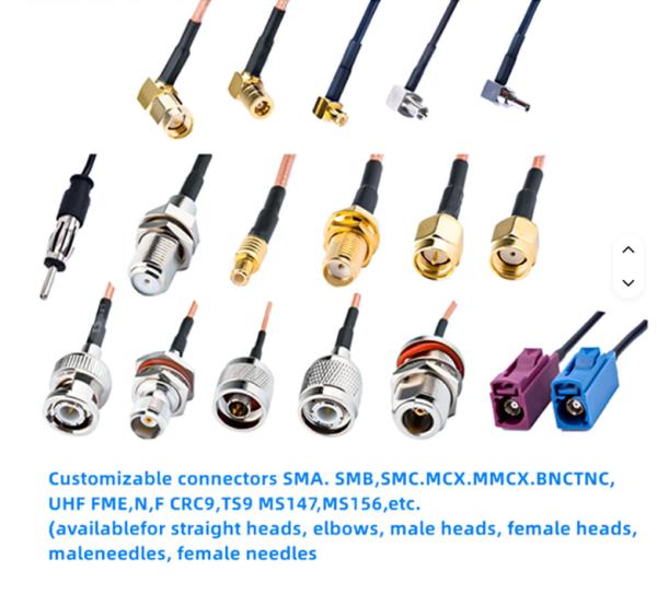 Coaxial Communication Cables RG6 RG174 RG59 SMB SMA TNC BNC UHF N F CRC9 with RP-SMA Connector 50ohm 213 214 58