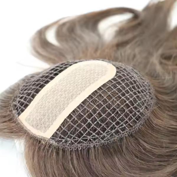 Hot Sale RAW Virgin Hair Topper Human Fish Net Women Topper Human Hair Toupee raw hair topper forwomen