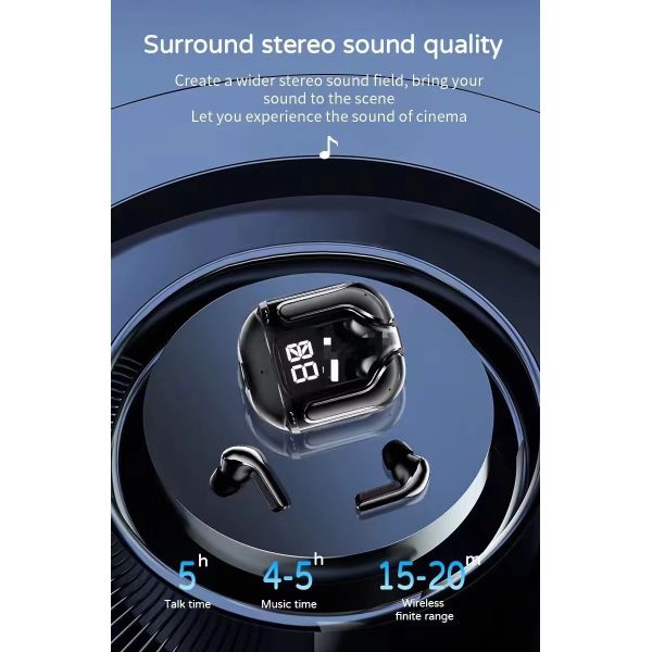 2025 New Transparent Air31 5.3 Bluetooth Earphones Smart Touch Control Wireless Earphone Air 31 Earphone