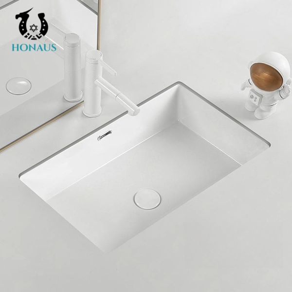 CE 500mm Inset Basin Below Counter Wash Basin Embedded In Square Balcony Stone