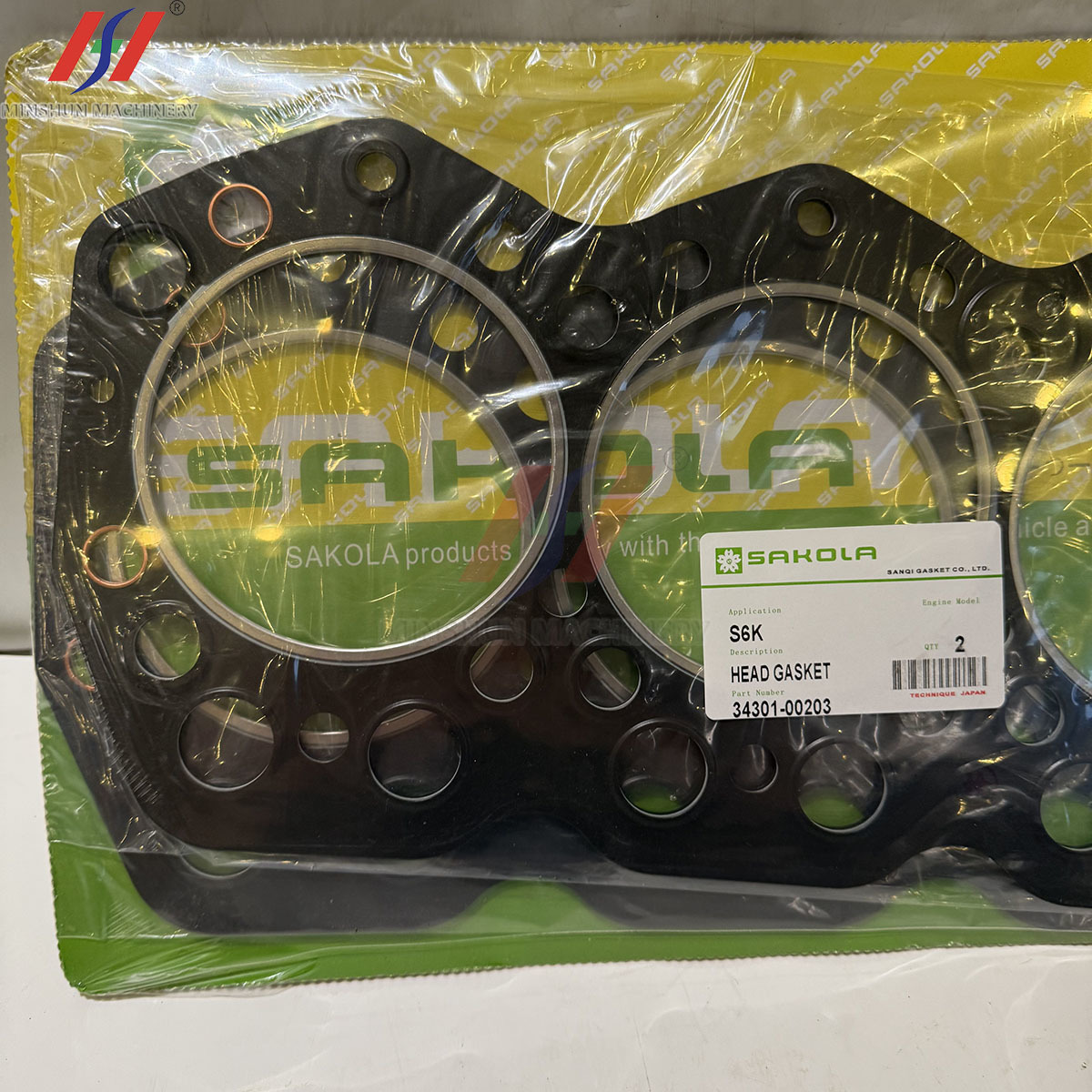 Cylinder Head Gasket 34301-00203 Mitsubishi S6K  3066 Engine Part For 320 And 318C Excavators