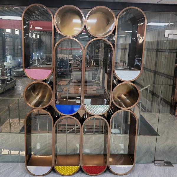 1000-2000mm Art Design Stainless Steel Metal Screen Partition For Commercial Interior