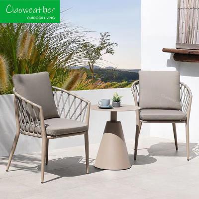 Waterproof Cushion Hotel Outdoor Metal Side Table for Modern Design Style Garden Patio Aluminum Furniture