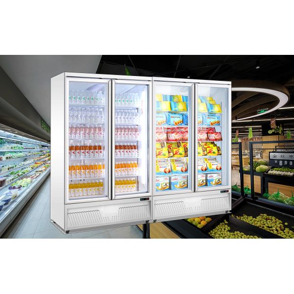 1/2 / 3 / 4 Doors Beverage Bottle Cooler Fridge Refrigerator For C Store