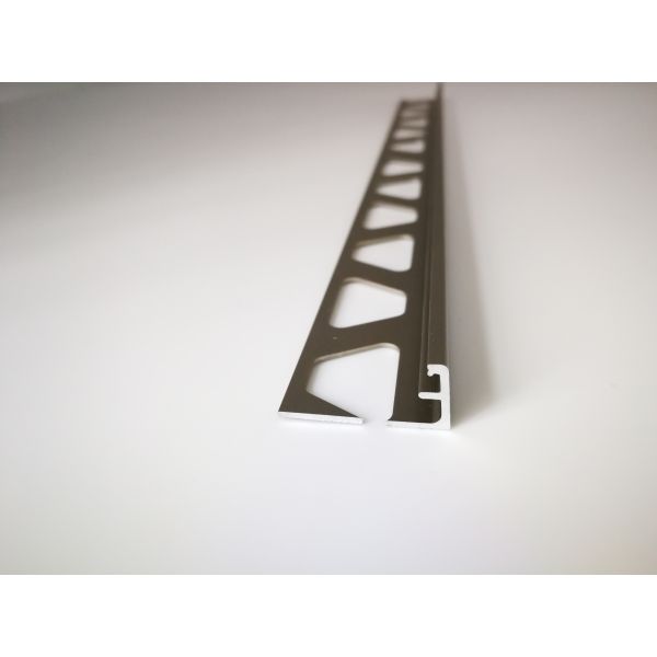 Anodized Nickel Aluminum L Trim 25mm Tile Trim For Hotel