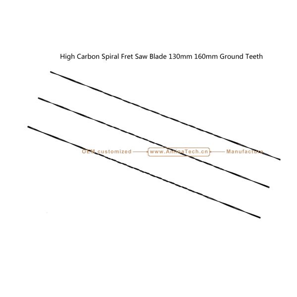 High Carbon Spiral Fret Saw Blade 130mm 160mm Ground Teeth,Carving Hole on Wood or PVA for Ads