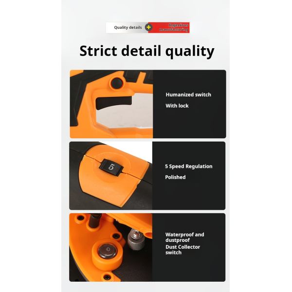 9 дюймов 225 мм электрический стеновой песочник самоотсосная двойная лампа длинный стержень