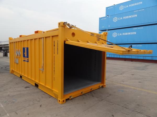 20 Foot Metal Shipping Containers , Storage Container With Side Doors Industrial