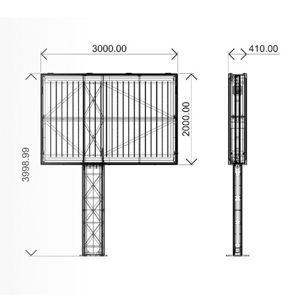 Easy installation p6 screen sign outdoor highway electronic digital advertising panel led billboard display