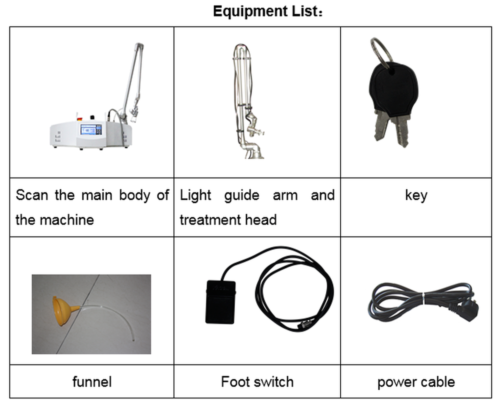 Dispositivo fraccionario del laser del CO2 médico para la piel del retiro de la cicatriz que vuelve a allanar el ajuste