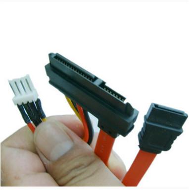 SATA22P to SATA7P + 4p CD-ROM DVD-ROM Cable , 3.5 inch HDD Power Line 4P/7Pin Data Power Wire Power Supply SATA Cable