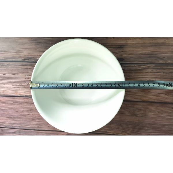 High Temperature PET Tableware Noodles Bowl 21 X 8cm White Wear Resistance