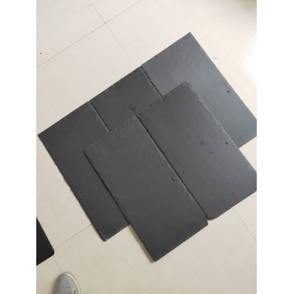 U Shape Roofing Paving Slate Culture Stone Tiles Natural Black