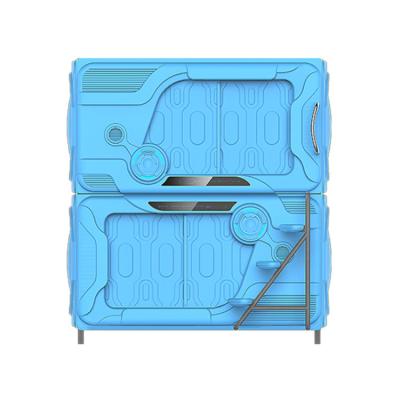 Blue Space Pod Bed Flame Retardant ABS Material For Hotels Anti - Slip Ladder