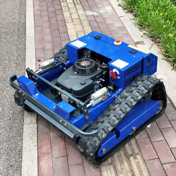 Fully Automatic Industrial & DIY Cordless Tracked Lawn Mower with Single Cylinder Engine and Remote Control Features