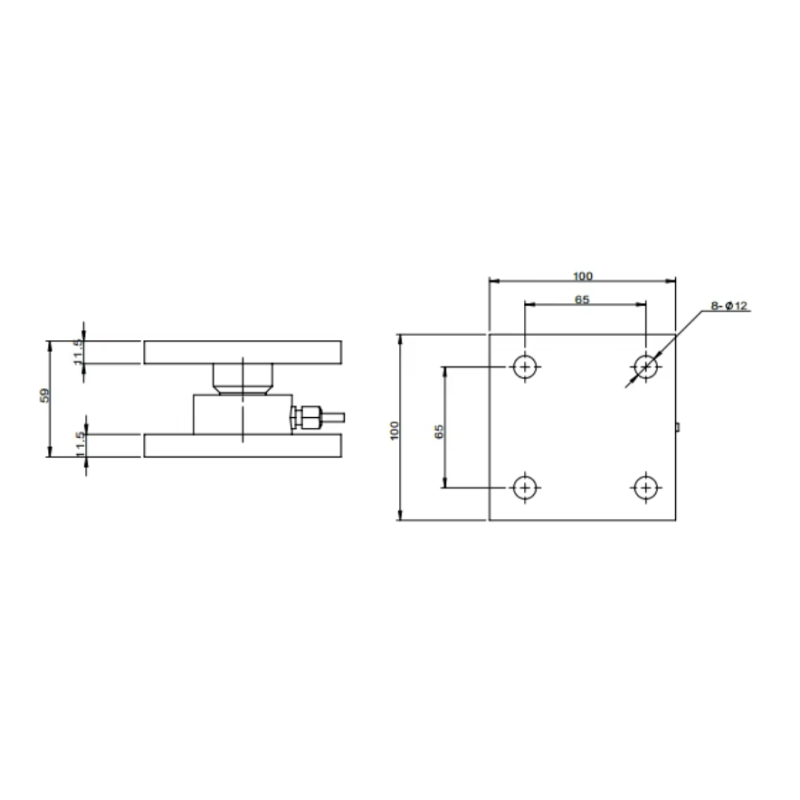 Precision Weighing Assembly For Silo Weighing 1 100kN Capacity Actuator Type Weighing Modules Accuracy ±0.05%