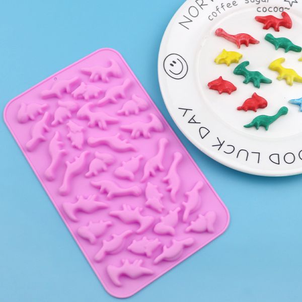 Disposable 1 Piece Silicone Chocolate Candy Mold Suitable Choice for DIY Handmade Cookie Jelly Decoration Small Dinosaur
