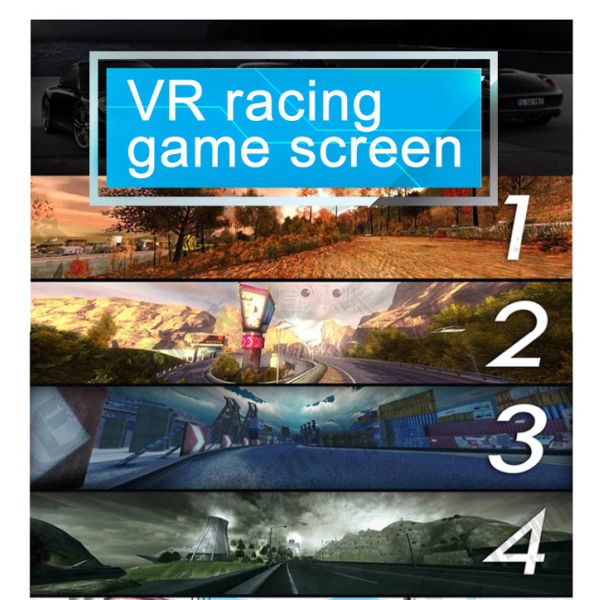 Three Screen 9D VR Simulator Racing Car Virtual Reality Game Machine