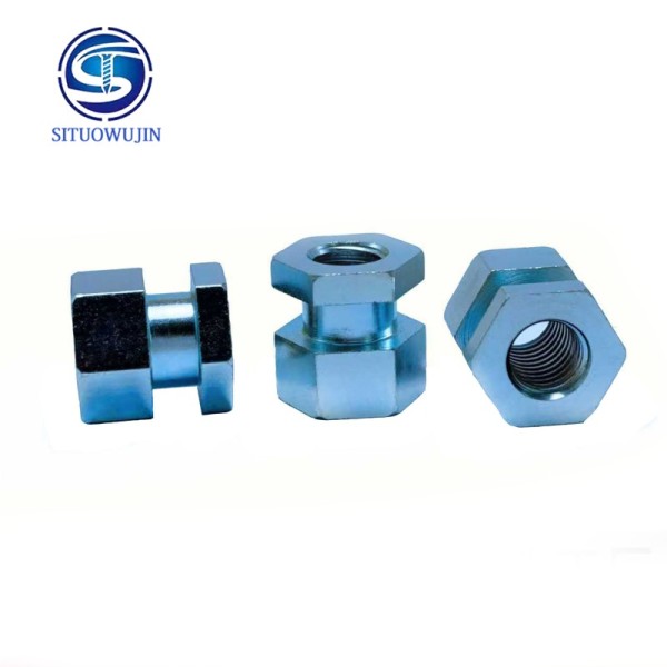 Zinc Plated Carbon Steel Hex Nut, Standard Hexagonal Fastener Hardware