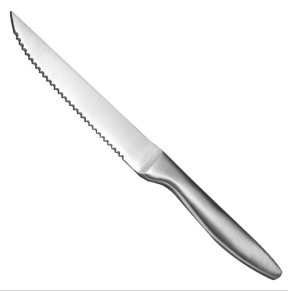 5 Serrated Full stainless steel Best Steak Knife With Heavy solid Handle Blade More Sharp And Durable Food Grade