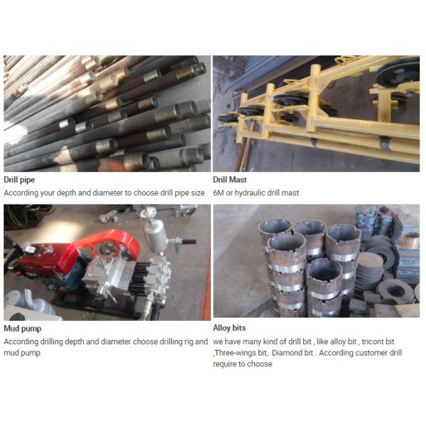 Машина Borewell отверстия скважины портативная роторная гидравлическая