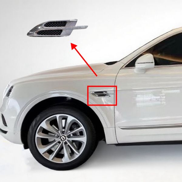 Hot Selling Car Parts Fender Grill Electroplated plastic Chrome Fender air Vent for Bentley Bentayga