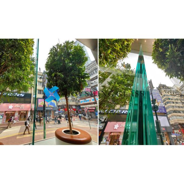 Ribas de vidrio laminado templado ultraclaras empapadas en calor para paredes de cortinas