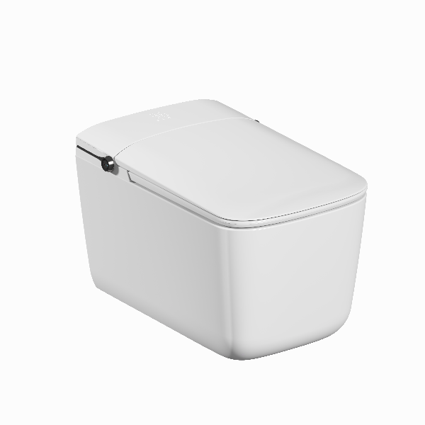Modern One Piece Ceramic Rimless Wall-Mounted Hanging Toilet Remote Control P-Trap Smart Intelligent Wall-Hung Seat Heating