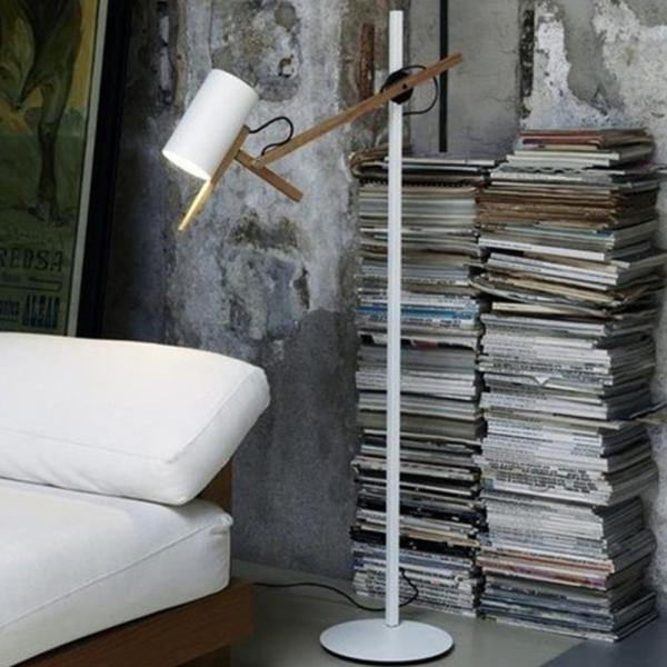 Modern Wooden Table Lamp Adjustable Wood Desk Accent Lamp Scantling Floor Lamp(WH-MFL-156)