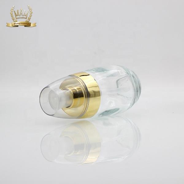 Luxury 60ml Glass Foundation Bottle Pump Sprayer For Skin Care Cream
