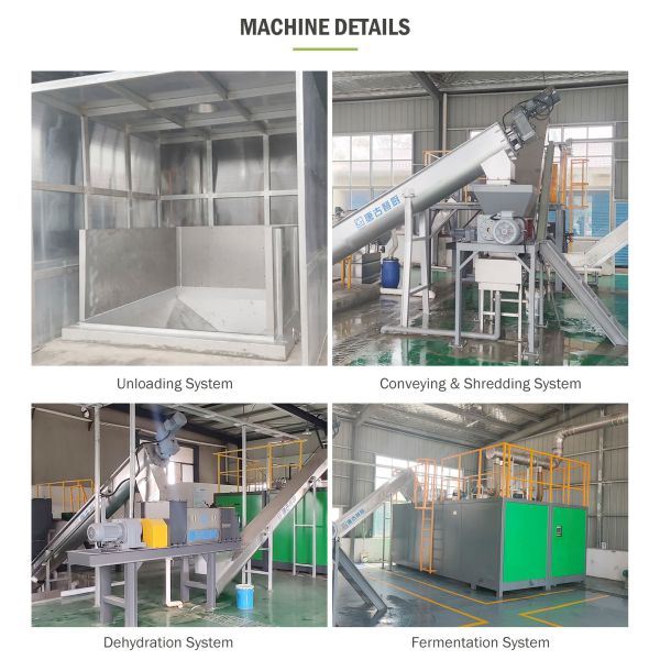 10000KG/D Waste Disposal Equipment Fully Automatic Organic Food Waste Disposal System